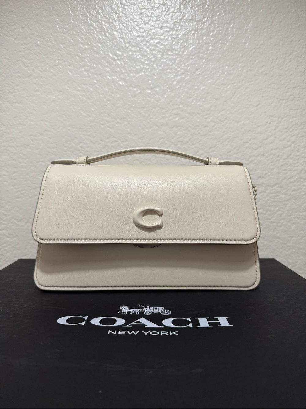 Coach Juno Crossbody - Chalk - White Hardware - Glovetanned Leather